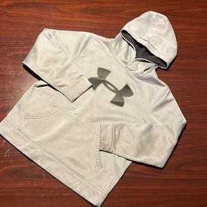 Used Youth grey and black Under Armour hoodie